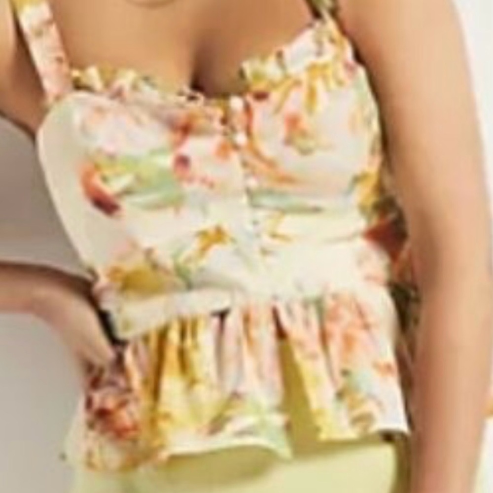 Vibrant Floral Peplum Blouse